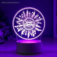 Светильник "Перья" LED RGB от сети 9,5х12х17 см RISALUX