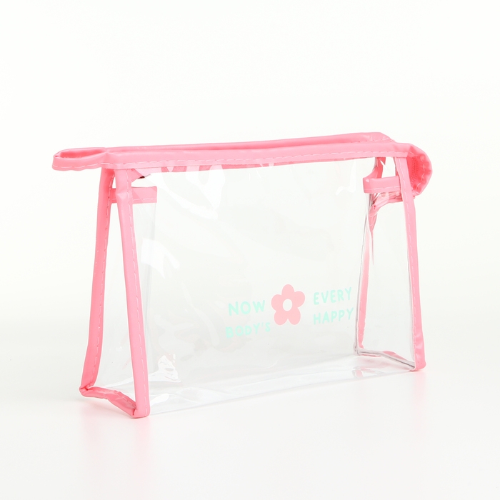 Набор косметичек 3 в 1 на молнии, цвет розовый Набор косметичек 3 в 1 на молнии, цвет розовый