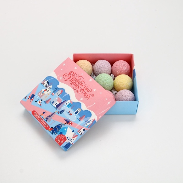 Набор бомбочки для ванны ЧИСТОЕ СЧАСТЬЕ «Волшебство», 9х40 г, Новый Год Набор бомбочки для ванны ЧИСТОЕ СЧАСТЬЕ «Волшебство», 9х40 г, Новый Год