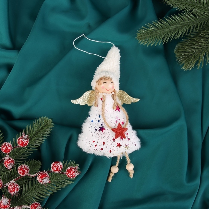 Мягкая подвеска Мягкая подвеска "Алиса" бусики, 17х6 см, белый