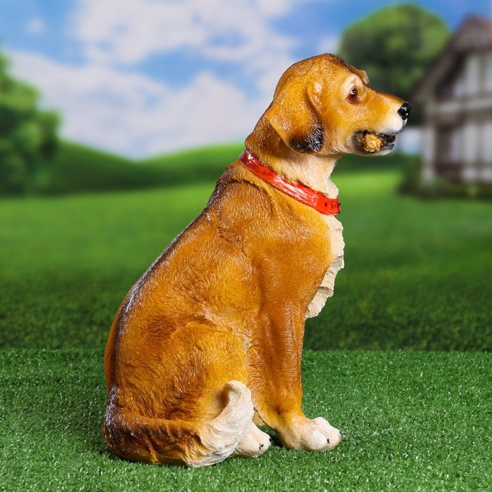 Садовая фигура "Лабрадор рыжий" 37х28х20см