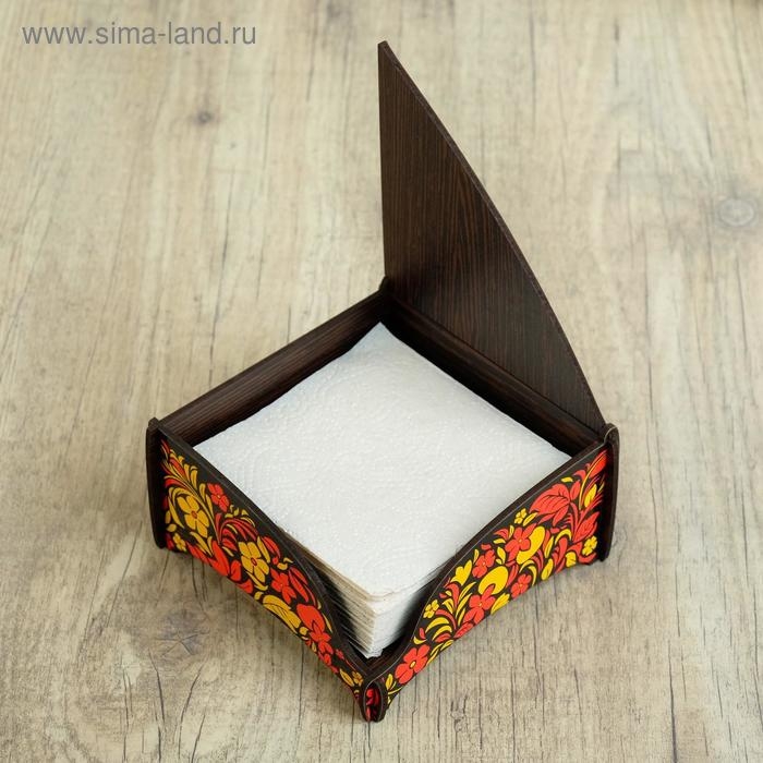 Салфетница деревянная  Салфетница деревянная "Хохлома чёрная", цветная