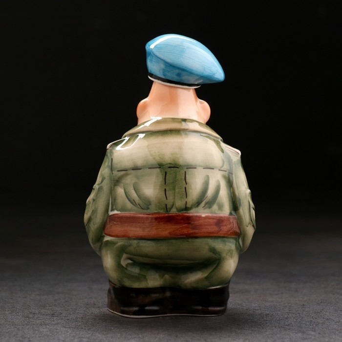 Набор фарфоровый: штоф «Дембель ВДВ», 0.5 л + 3 рюмки, гильза Набор фарфоровый: штоф «Дембель ВДВ», 0.5 л + 3 рюмки, гильза