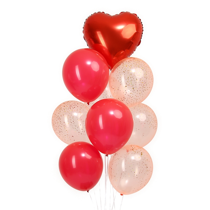 Букет из шаров «Сердце», латекс, фольга, набор 9 шт. Букет из шаров «Сердце», латекс, фольга, набор 9 шт.