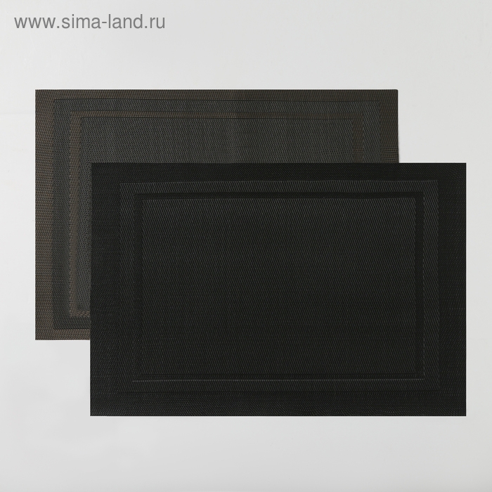 Салфетка сервировочная на стол Доляна «Окно», 45×30 см, цвет коричневый