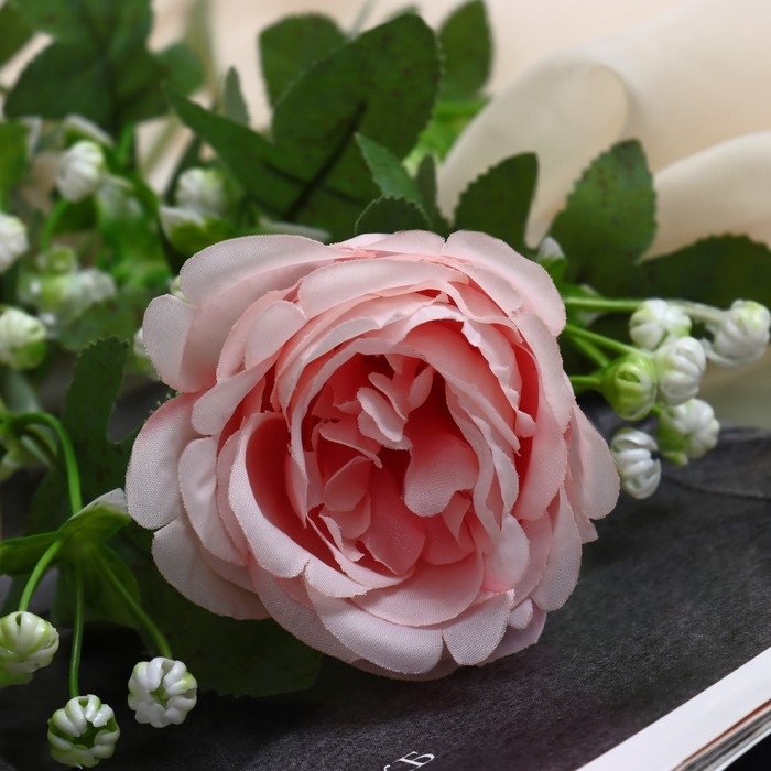 Цветы искусственные Цветы искусственные "Роза Амория" 7х62 см, светло-розовый