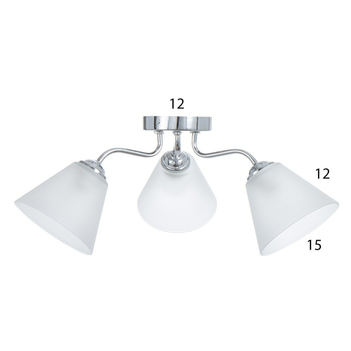 Люстра Люстра "Лорена" 3хЕ27 40Вт хром 55х55х36 см BayerLux