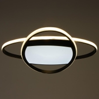 Люстра с ПДУ 1221/1BK LED 90Вт 3000-6000К черный 50х50х9 см BayerLux