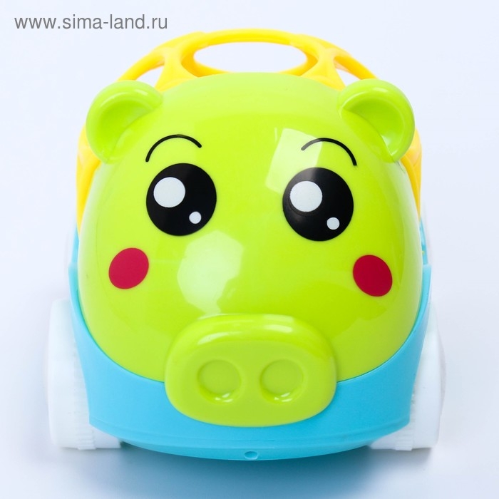 Машинка - погремушка «Зоо», с эластичными элементами, виды МИКС, Крошка Я Машинка - погремушка «Зоо», с эластичными элементами, виды МИКС, Крошка Я