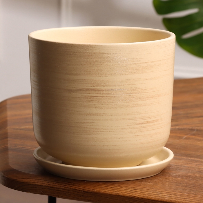 Горшок цветочный Галактика бежевая 1.6 л Горшок цветочный Галактика бежевая 1.6 л