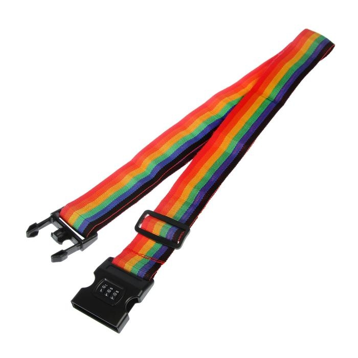 Ремень для чемодана или сумки с кодовым замком ТУНДРА, МИКС Ремень для чемодана или сумки с кодовым замком ТУНДРА, МИКС