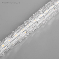 Гирлянда «Сосульки рифленые» 2.5 × 0.3 м, IP65, прозрачная нить, 192 LED, свечение зелёное с эффектом стекания, 12 В