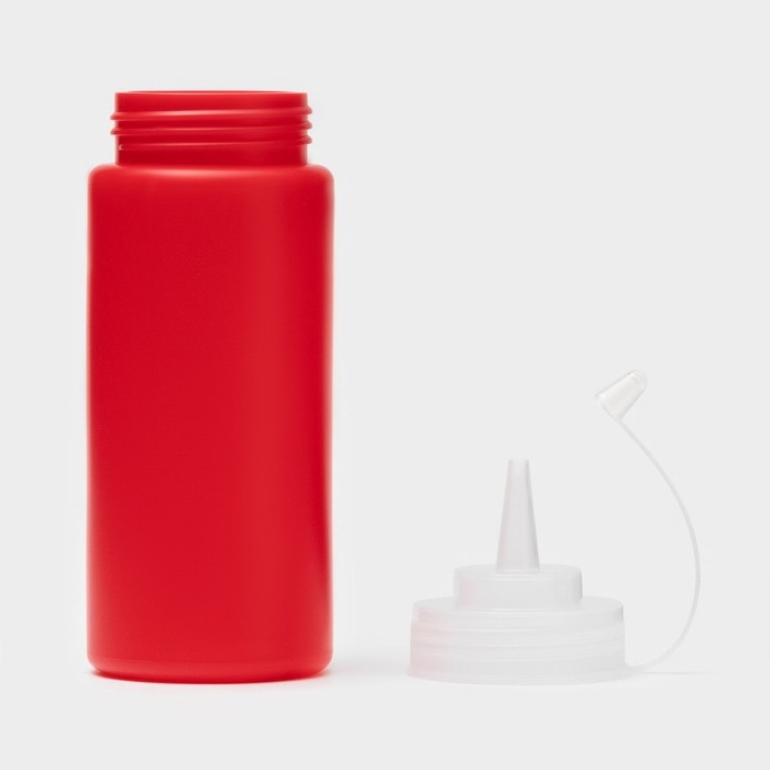 Ёмкость для соуса, 480 мл, 6,5×19,5 см, цвет красный Ёмкость для соуса, 480 мл, 6,5×19,5 см, цвет красный