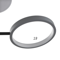 Люстра с ПДУ 2299/13GR LED 256Вт 3000-6000К серый 106х106х18 см BayerLux