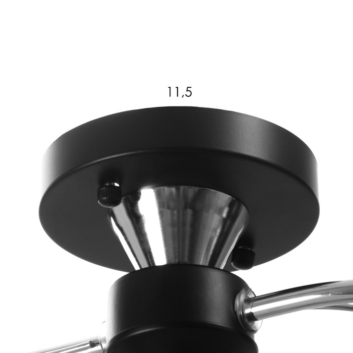 Люстра Люстра "Авиталь" 2хЕ27 40Вт чёрно-хромовый 53х20х23 см BayerLux