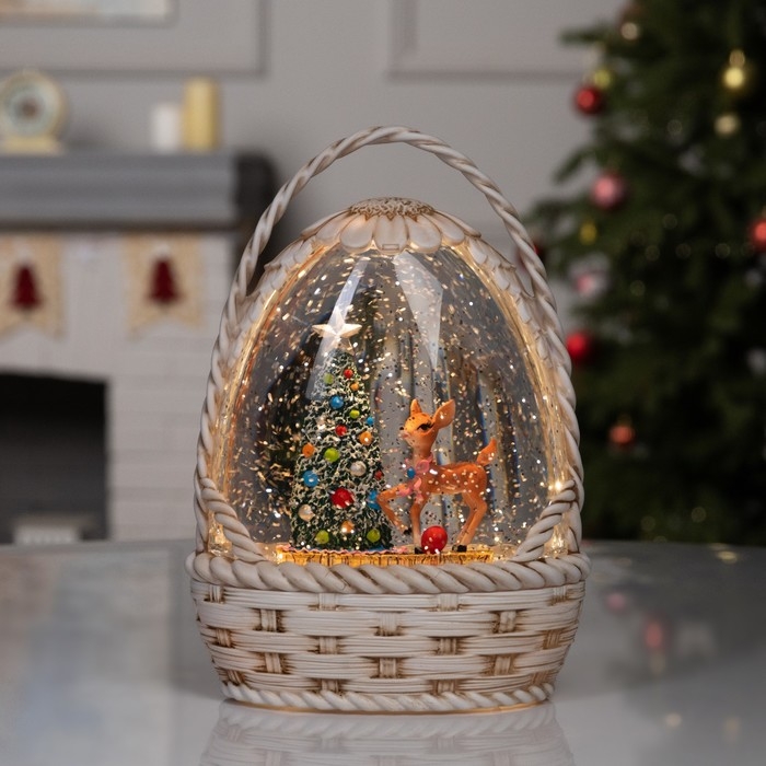 Фигура светодиодная «Зимние искорки», 20.3х15х9 см, музыка, батарейки ААх3 (не в комплекте), USB, свечение тёплое белое Фигура светодиодная «Зимние искорки», 20.3х15х9 см, музыка, батарейки ААх3 (не в комплекте), USB, свечение тёплое белое