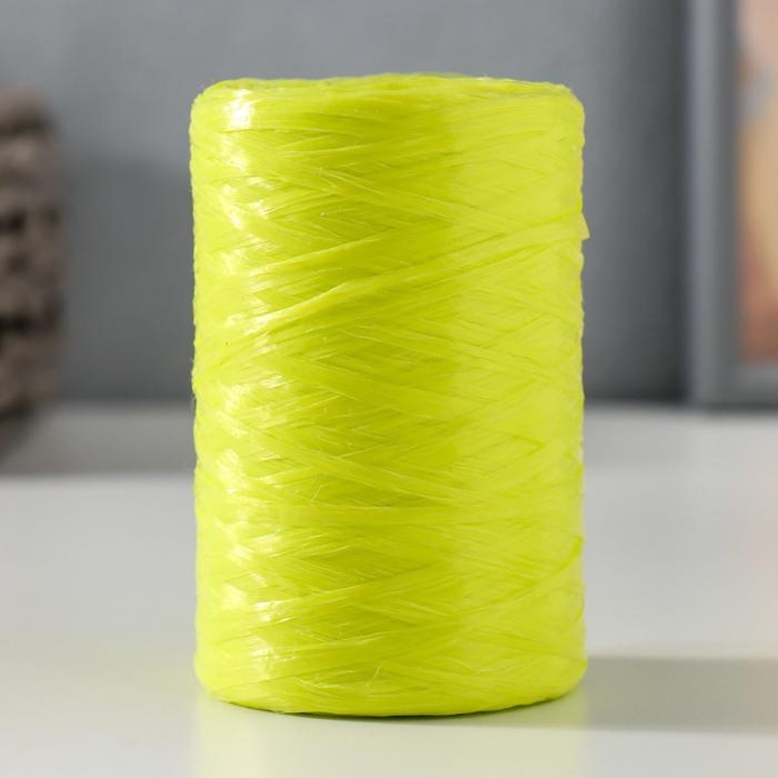 Пряжа Пряжа "Для вязания мочалок" 100% полипропилен 400м/100±10 гр в форме цилиндра (фосфор)