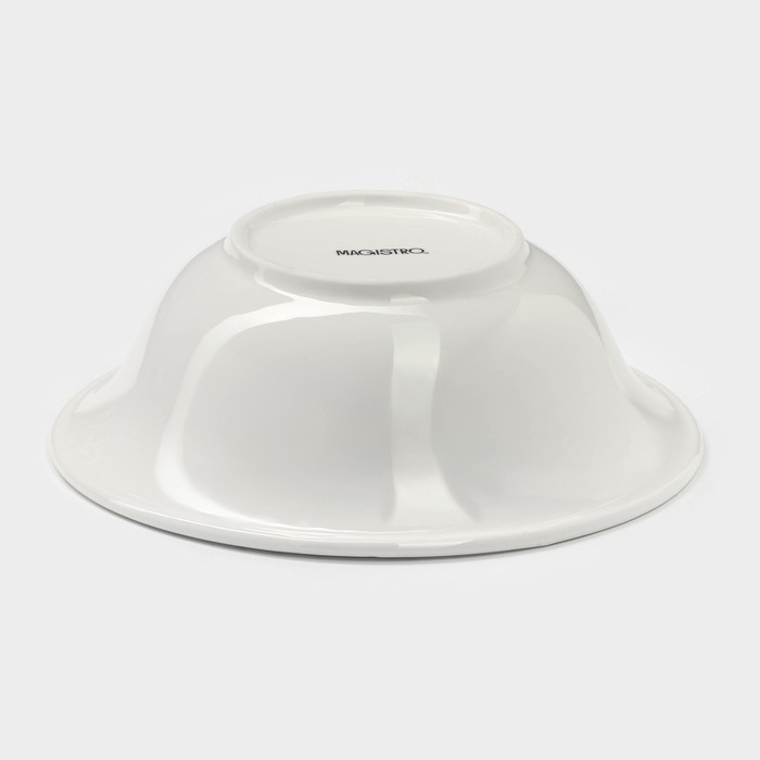 Тарелка глубокая фарфоровая Magistro «Rodos», 650 мл, 18×6 см, цвет белый Тарелка глубокая фарфоровая Magistro «Rodos», 650 мл, 18×6 см, цвет белый