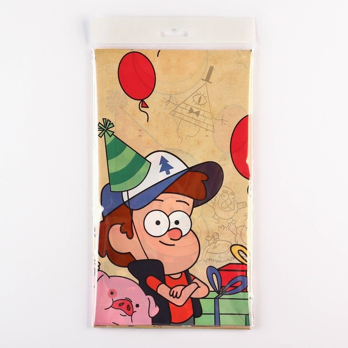 Скатерть одноразовая праздничная 120х180 см, 35 мкр, Гравити Фолз Скатерть одноразовая праздничная 120х180 см, 35 мкр, Гравити Фолз