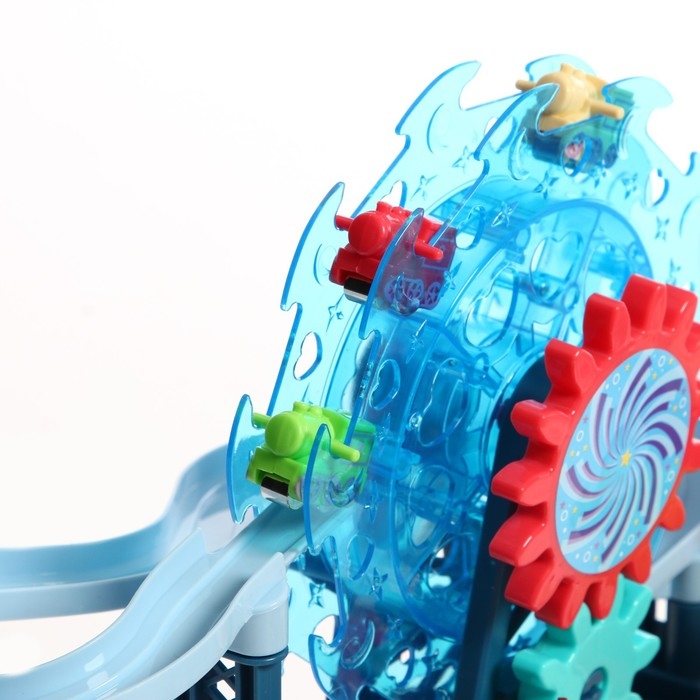 Конструктор развивающий с шестерёнками «Весёлые паровозики», 33 детали Конструктор развивающий с шестерёнками «Весёлые паровозики», 33 детали