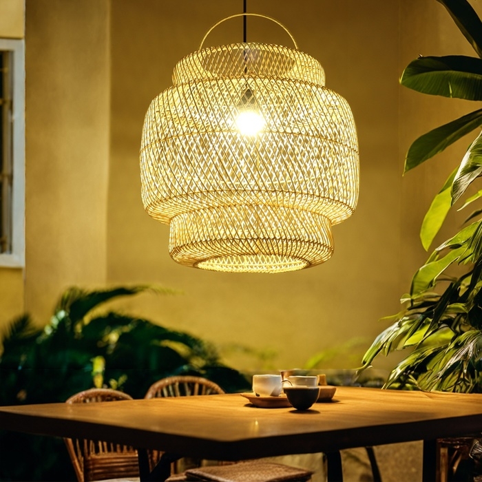 Светильник потолочный из ротанга Светильник потолочный из ротанга "Герман" 1х120Вт, Е27, 50х50х50 см