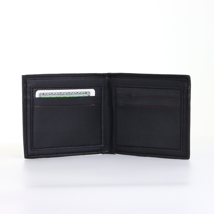 Портмоне мужское без застёжки, цвет чёрный Портмоне мужское без застёжки, цвет чёрный