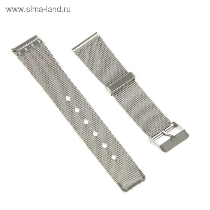 Ремешок для часов Ремешок для часов "Соломон", 18 мм, металл, l-20 см, хром