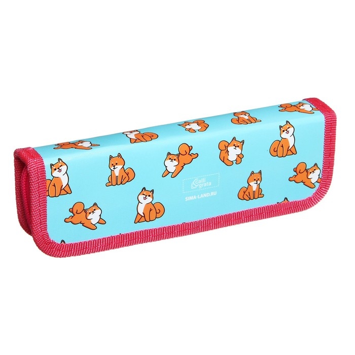 Пенал 1 секция, 55 х 205 х 25 мм, Calligrata  Пенал 1 секция, 55 х 205 х 25 мм, Calligrata "Сиба-ину", ламинированный картон