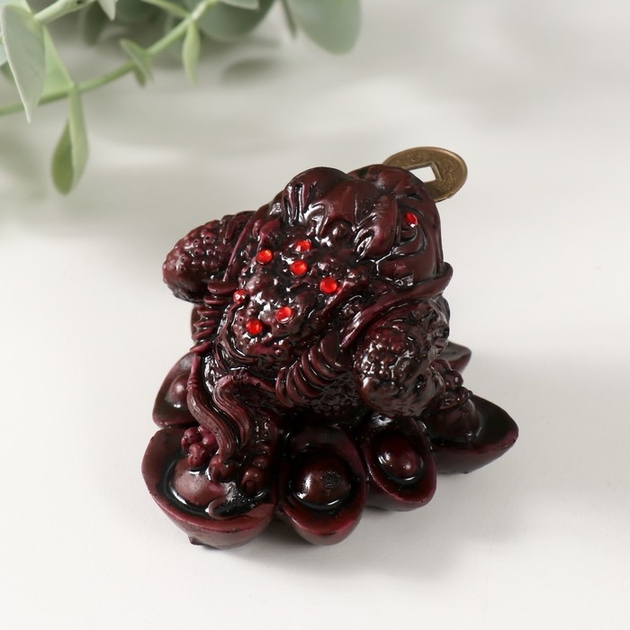 Нэцкэ под дерево Нэцкэ под дерево "Жаба на слитках" 4,5 см