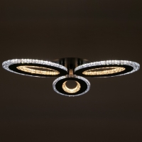 Люстра с ПДУ 1095/3BK LED 114Вт диммер черный 50х50х8 см BayerLux