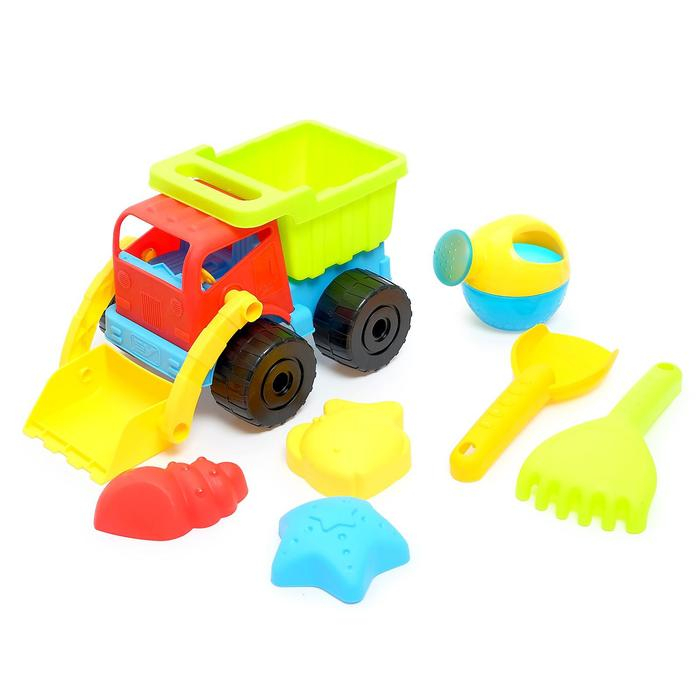 Песочный набор &laquo;Самосвал с ковшом&raquo;, 7 предметов, МИКС