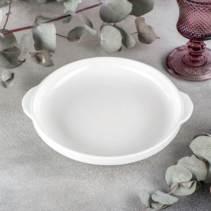 Форма для запекания фарфоровая, 530 мл, d=18 см, цвет белый Форма для запекания фарфоровая, 530 мл, d=18 см, цвет белый