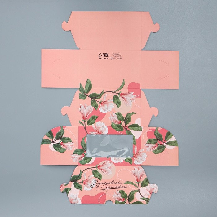 Коробка для капкейков, кондитерская упаковка двухсторонняя, 2 ячейки, «Вдохновляй красотой», 16 х 10 х 10 см Коробка для капкейков, кондитерская упаковка двухсторонняя, 2 ячейки, «Вдохновляй красотой», 16 х 10 х 10 см