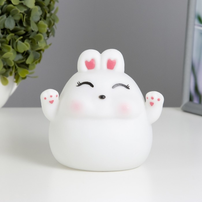 Ночник Ночник "Зайчик" LED от батареек 3хLR44 белый 11,5х11х11,5 см