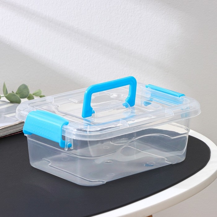 Контейнер для хранения, крышка с ручкой на защёлке, 20×15×7,5 см, цвет МИКС Контейнер для хранения, крышка с ручкой на защёлке, 20×15×7,5 см, цвет МИКС