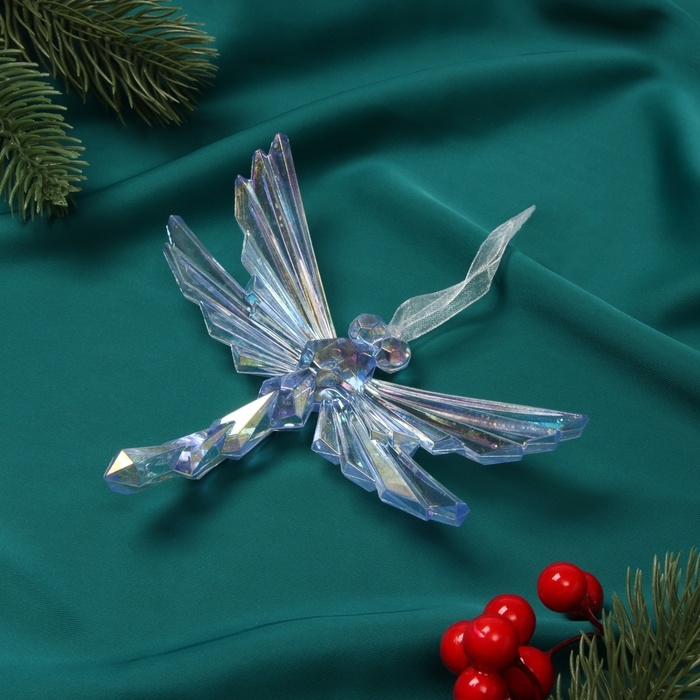 Украшение ёлочное Украшение ёлочное "Стрекоза" 10х13 см, фиолетовый перелив