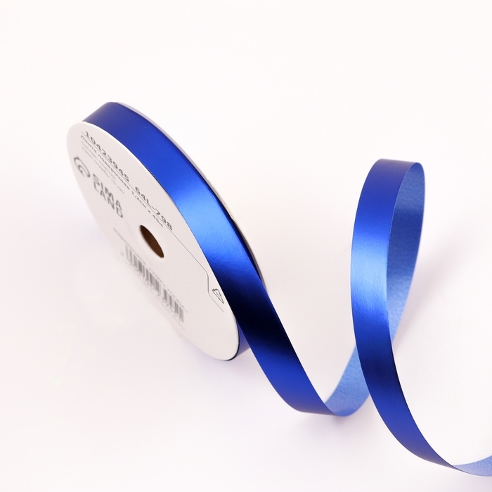 Лента для декора и подарков Лента для декора и подарков "Металлик", 1,2см х 45м, синяя