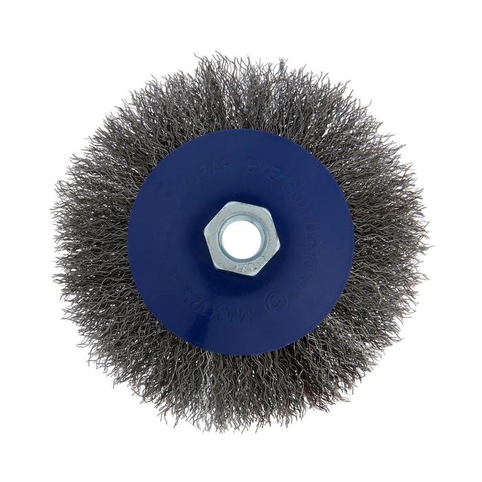 Щетка металлическая для УШМ ТУНДРА,  Щетка металлическая для УШМ ТУНДРА, "тарелка", М14, 125 мм