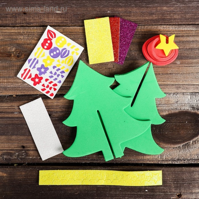 Набор для творчества  Набор для творчества "Создай и укрась ёлочку - шарики", детали на клеевой основе