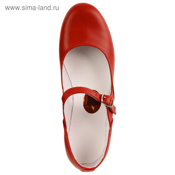 Туфли народные женские, длина по стельке 21,5 см, цвет красный