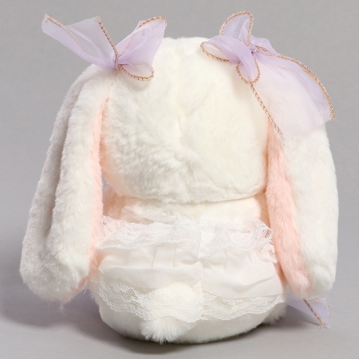 Мягкая игрушка «Зайка» с фиолетовым бантом, 20 см Мягкая игрушка «Зайка» с фиолетовым бантом, 20 см