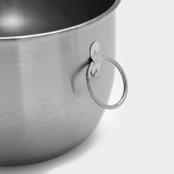 Набор посуды из нержавеющей стали &laquo;Турист&raquo;, 3 предмета: кружка 1,35 л, миска 650 мл, тарелка 300 мл, цвет хромированный