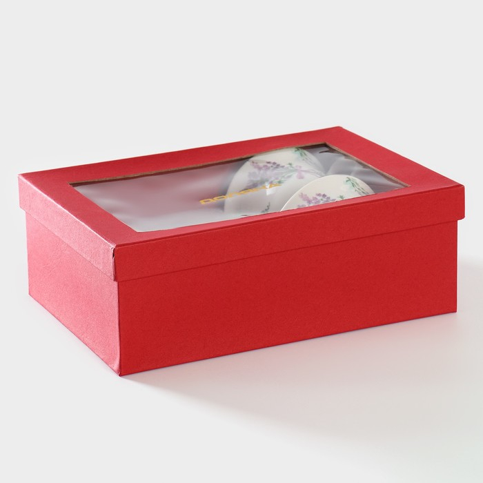 Сервиз фарфоровый чайный Доляна «Лаванда», 4 предмета: 2 чашки 220 мл, 2 блюдца d=14,2 см, цвет белый Сервиз фарфоровый чайный Доляна «Лаванда», 4 предмета: 2 чашки 220 мл, 2 блюдца d=14,2 см, цвет белый