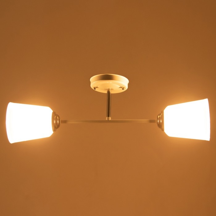 Люстра Люстра "Луч" (цилиндр) 2х15Вт Е27 МОДЕЛЬ: BR 00249 белый/прозрачный