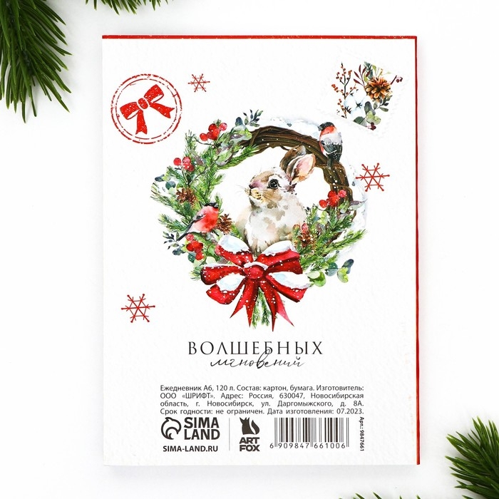 Новый год. Ежедневник А6, 120 л &laquo;С Новым годом!&raquo;