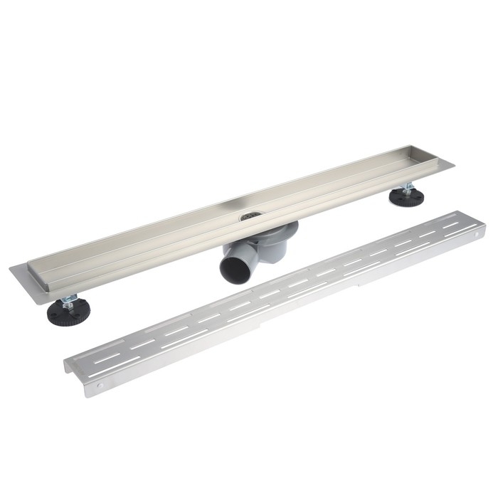 Трап линейный AFLORN AF20207-70, 700х70 мм, c флaнцeм своб. вращения 360°, нерж. сталь