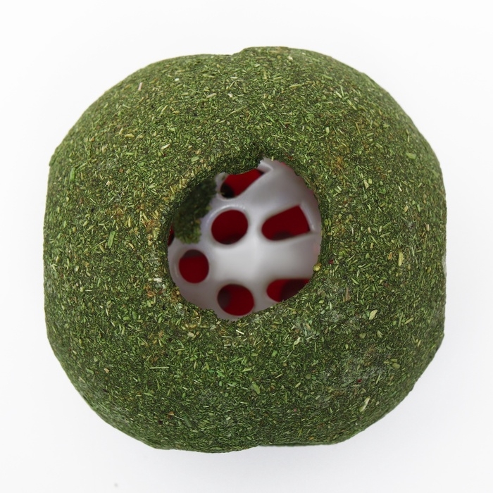 Игрушка для кошек из прессованной кошачьей мяты  Игрушка для кошек из прессованной кошачьей мяты "Двойная радость", 8 см