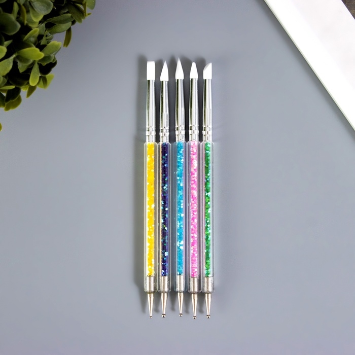 Инструменты для моделирования и придания формы  Инструменты для моделирования и придания формы "Блёстки" набор 5 шт 15,5 см