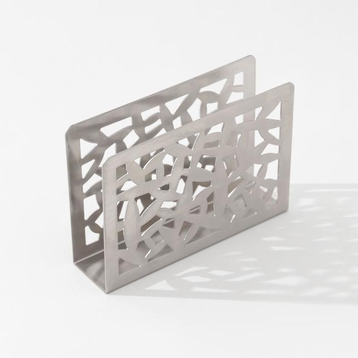 Салфетница из нержавеющей стали «Витрина», 12,5×3,2×8,5 см Салфетница из нержавеющей стали «Витрина», 12,5×3,2×8,5 см