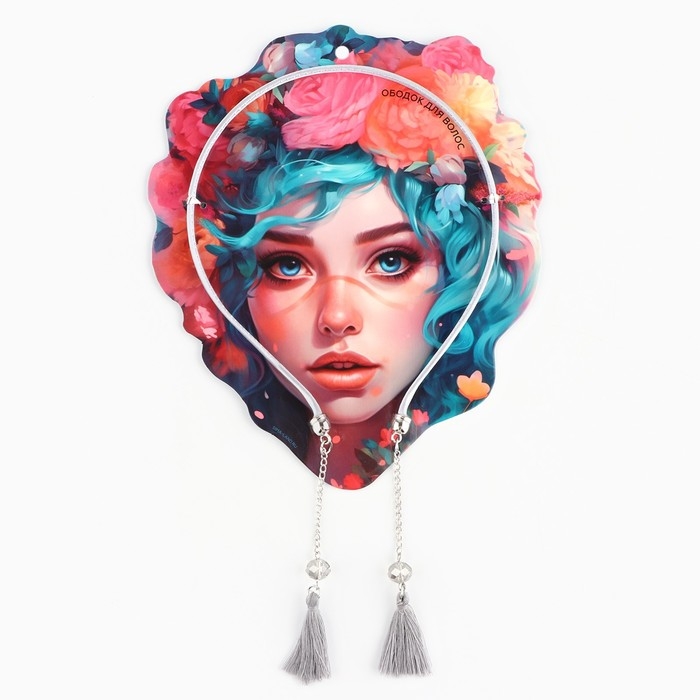 Ободок для волос с декоративными элементами «Beauty», 0.8 х 13 х 24 см Ободок для волос с декоративными элементами «Beauty», 0.8 х 13 х 24 см